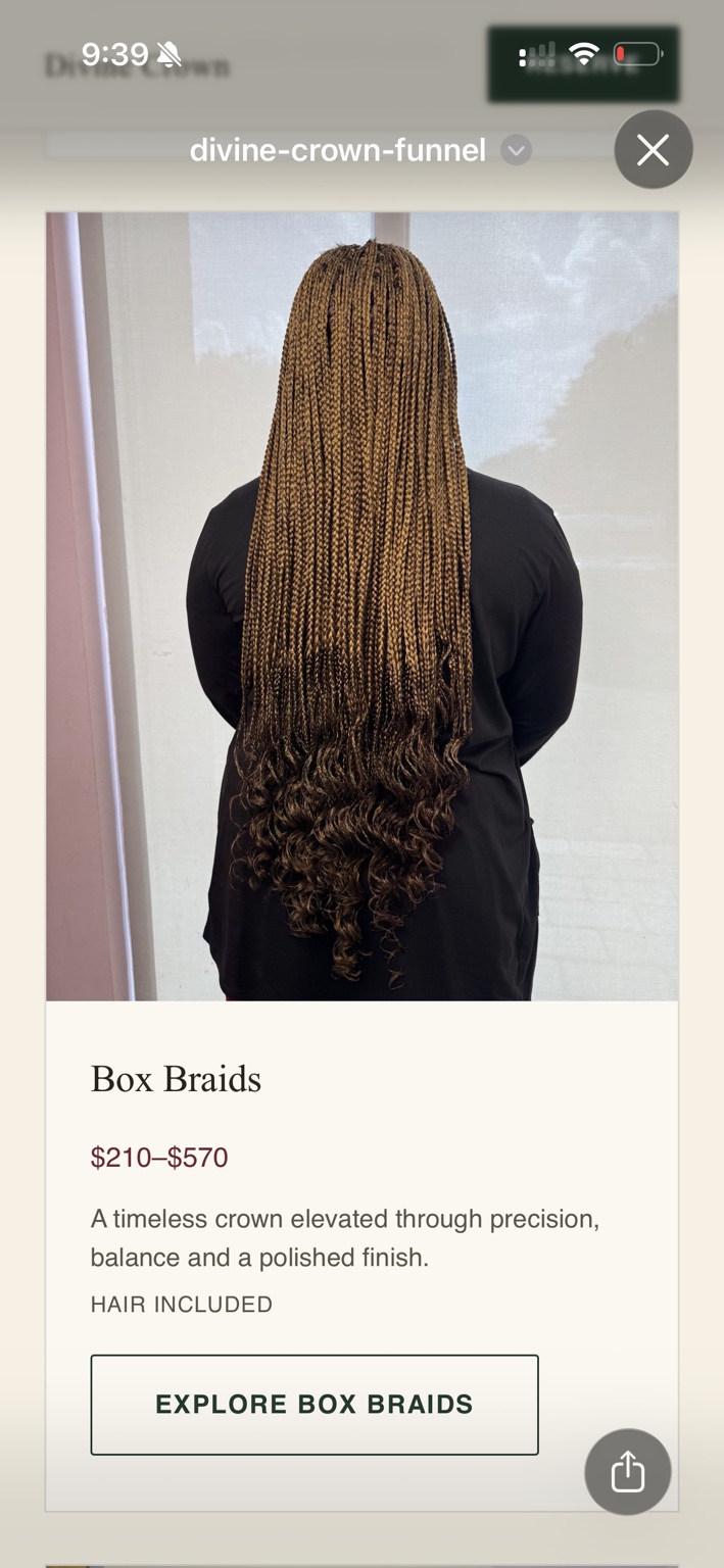 Real Divine Crown box braids