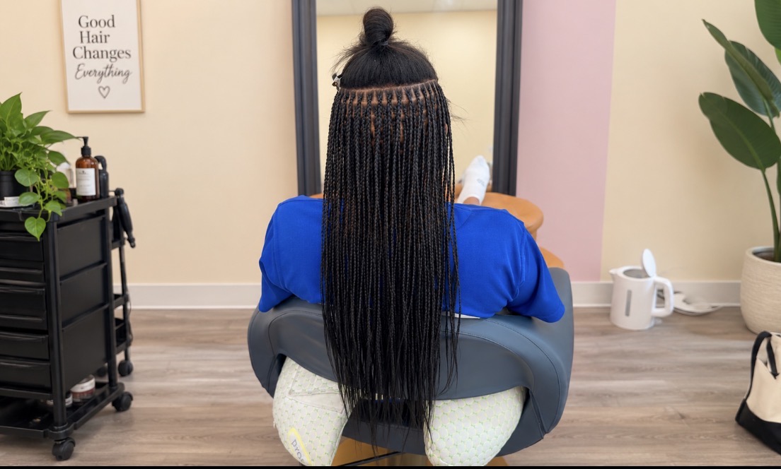 Real Divine Crown extra small knotless braids